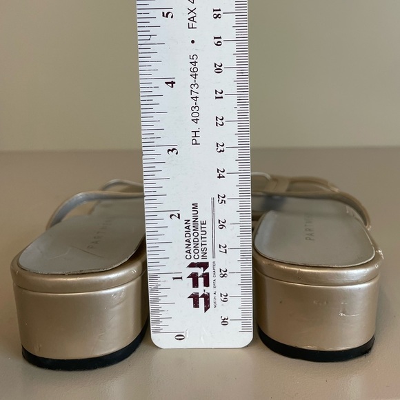 ALDO Lulu metallic low heel comfort heel block heel strappy sandals womens s 8.5 - Picture 4 of 7